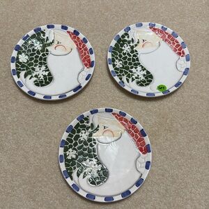Santa Christmas plates 7inch
